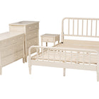 Baxton Studio Braith Farmhouse Ivory Spindle Wood King Size 4-Piece Bedroom Set