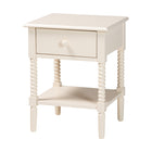 Baxton Studio Braith Farmhouse Ivory Spindle Wood King Size 4-Piece Bedroom Set