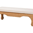 Abena Ming Style Natural Rattan Bench