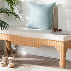 Abena Ming Style Natural Rattan Bench