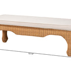 Abena Ming Style Natural Rattan Bench