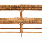 bali & pari Adisa Natural Rattan Bench - Handcrafted Banquette with Woven Seagrass Seat and Back, Coastal Boho Accent Seating for Entryway, Dining or Living Room