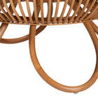 bali & pari Abel Natural Rattan Coffee Table with Splayed Legs - Handcrafted Boho Accent Table, Light Honey