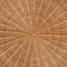 bali & pari Avalon Natural Rattan Round Coffee Table with Scalloped Pedestal Base – Coastal Boho Wicker Accent Table for Living Room or Sunroom