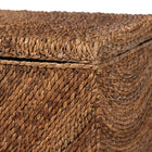bali & pari Verino Handwoven Seagrass Storage Bench with Removable Lid - Rustic Wicker Trunk Chest for Entryway, Living Room, or Bedroom Organization