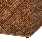 bali & pari Verino Handwoven Seagrass Storage Bench with Removable Lid - Rustic Wicker Trunk Chest for Entryway, Living Room, or Bedroom Organization