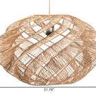 bali & pari Enola Handwoven Jute Pendant Lampshade - Boho Chic Ceiling Light Cover with Twisted Spiral Design