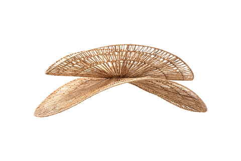 bali & pari Theanna Woven Jute Pendant Lampshade - Handwoven Boho Floral Light Accessory, Natural Wicker Ceiling Shade