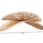 bali & pari Theanna Woven Jute Pendant Lampshade - Handwoven Boho Floral Light Accessory, Natural Wicker Ceiling Shade