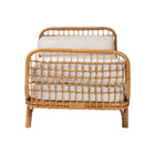 bali & pari Aiko Handwoven Natural Rattan Daybed with Cushion - Boho Coastal Lounge Bed for Living Room, Bedroom, or Sunroom