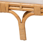 bali & pari Aiko Handwoven Natural Rattan Daybed with Cushion - Boho Coastal Lounge Bed for Living Room, Bedroom, or Sunroom