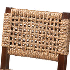 bali & pari Alise Handwoven Seagrass Bar Stool with Mahogany Wood Frame - Bar-Height Chair with Woven Back and Seat for Kitchen Island or Home Bar, Earthy Brown