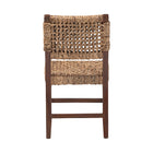 bali & pari Alise Handwoven Seagrass Dining Chair with Mahogany Wood Frame - Woven Back and Seat Chair for Dining Room or Kitchen, Earthy Brown