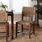bali & pari Alise Handwoven Seagrass Dining Chair with Mahogany Wood Frame - Woven Back and Seat Chair for Dining Room or Kitchen, Earthy Brown