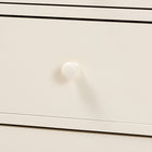 Baxton Studio Braith Farmhouse Ivory Spindle Wood 5-Drawer Chest
