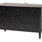 Baxton Studio Braith Farmhouse Black Spindle Wood 7-Drawer Dresser