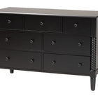 Baxton Studio Braith Farmhouse Black Spindle Wood 7-Drawer Dresser