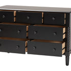 Baxton Studio Braith Farmhouse Black Spindle Wood 7-Drawer Dresser