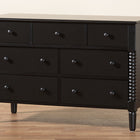 Baxton Studio Braith Farmhouse Black Spindle Wood 7-Drawer Dresser