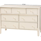 Baxton Studio Braith Farmhouse Ivory Spindle Wood 7-Drawer Dresser