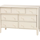 Baxton Studio Braith Farmhouse Ivory Spindle Wood 7-Drawer Dresser