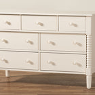 Baxton Studio Braith Farmhouse Ivory Spindle Wood 7-Drawer Dresser