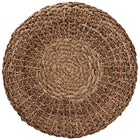 bali & pari Bailey Handwoven Seagrass Storage Ottoman with Lift-Top Lid - Rustic Wicker Trunk or Footrest with Inner Compartment for Living Room or Entryway, Round