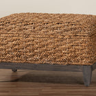bali & pari Bailey Handwoven Seagrass Storage Ottoman with Lift-Top Lid - Rustic Wicker Trunk or Footrest with Inner Compartment for Living Room or Entryway, Square
