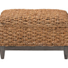 bali & pari Bailey Handwoven Seagrass Storage Ottoman with Lift-Top Lid - Rustic Wicker Trunk or Footrest with Inner Compartment for Living Room or Entryway, Square