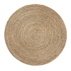 bali & pari Fumito Handwoven Seagrass End Table - Round Boho Side Table with Wrapped Frame, Handmade Coastal Décor for Living Room or Sun Room
