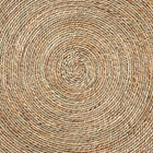 bali & pari Fumito Handwoven Seagrass End Table - Round Boho Side Table with Wrapped Frame, Handmade Coastal Décor for Living Room or Sun Room