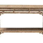 bali & pari Ganit Handwoven Seagrass Console Table - Entryway Table with Wrapped Frame and Lower Shelf, Accent Table for Hallway, Living Room, or Foyer Decor