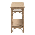 bali & pari Ganit Handwoven Seagrass Console Table - Entryway Table with Wrapped Frame and Lower Shelf, Accent Table for Hallway, Living Room, or Foyer Decor
