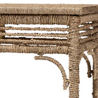 bali & pari Ganit Handwoven Seagrass Console Table - Entryway Table with Wrapped Frame and Lower Shelf, Accent Table for Hallway, Living Room, or Foyer Decor