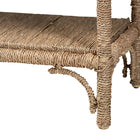 bali & pari Ganit Handwoven Seagrass Console Table - Entryway Table with Wrapped Frame and Lower Shelf, Accent Table for Hallway, Living Room, or Foyer Decor