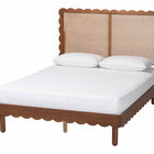 Baxton Studio Orianthe Scalloped Platform Bed, Queen