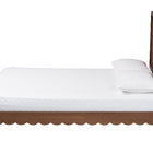 Baxton Studio Orianthe Scalloped Platform Bed, Queen
