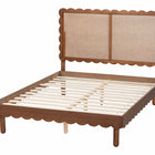 Baxton Studio Orianthe Scalloped Platform Bed, Queen