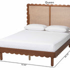 Baxton Studio Orianthe Scalloped Platform Bed, Queen