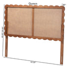 Baxton Studio Orianthe Scalloped Headboard, Queen