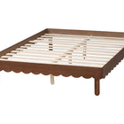 Baxton Studio  Orianthe Scalloped Bed Frame Queen Size