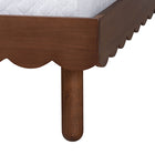 Baxton Studio  Orianthe Scalloped Bed Frame Queen Size