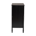 Baxton Studio Marisela Black Wood Chest of Drawers with Gold Handles - 4-Drawer Vertical Storage Dresser with Bamboo-Inspired Legs, Modern Transitional Accent Furniture for Bedroom or Guest Room