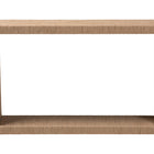 bali & pari Rajiya Handwoven Jute Console Table - Rectangular Open-Frame Entryway Table with Natural Texture, Minimalist Coastal Boho Accent for Living Room or Hallway Décor