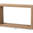 bali & pari Rajiya Handwoven Jute Console Table - Rectangular Open-Frame Entryway Table with Natural Texture, Minimalist Coastal Boho Accent for Living Room or Hallway Décor