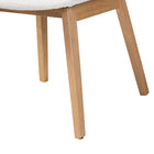 Baxton Studio Hudson 5-Piece Dining Set - Solid Wood Rectangular Table with Boucle Upholstered Chairs, Mid-Century Modern Dining Furniture for Kitchen or Dining Room, Natural and White