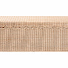 bali & pari Damita Scallop Natural Rattan Chest with Lift-top Lid - Coastal Boho Style Storage Bench for Bedroom, Entryway, or Living Room Organization