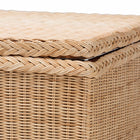 bali & pari Caden Braided Natural Rattan Chest with Lift-top Lid - Coastal Boho Style Storage Bench for Bedroom, Entryway, or Living Room Organization