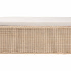 bali & pari Barid Braided Natural Rattan Storage Bench with Cushioned Lift-Top Lid - Coastal Boho Style Chest for Bedroom, Entryway, or Living Room Organization, Natural, 45" Rectangle