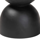 bali & pari Nomiki Solid Suar Wood Side Table - Hand-Carved Sculptural End Table with Hourglass Design, Modern Boho Style for Living Room or Bedroom